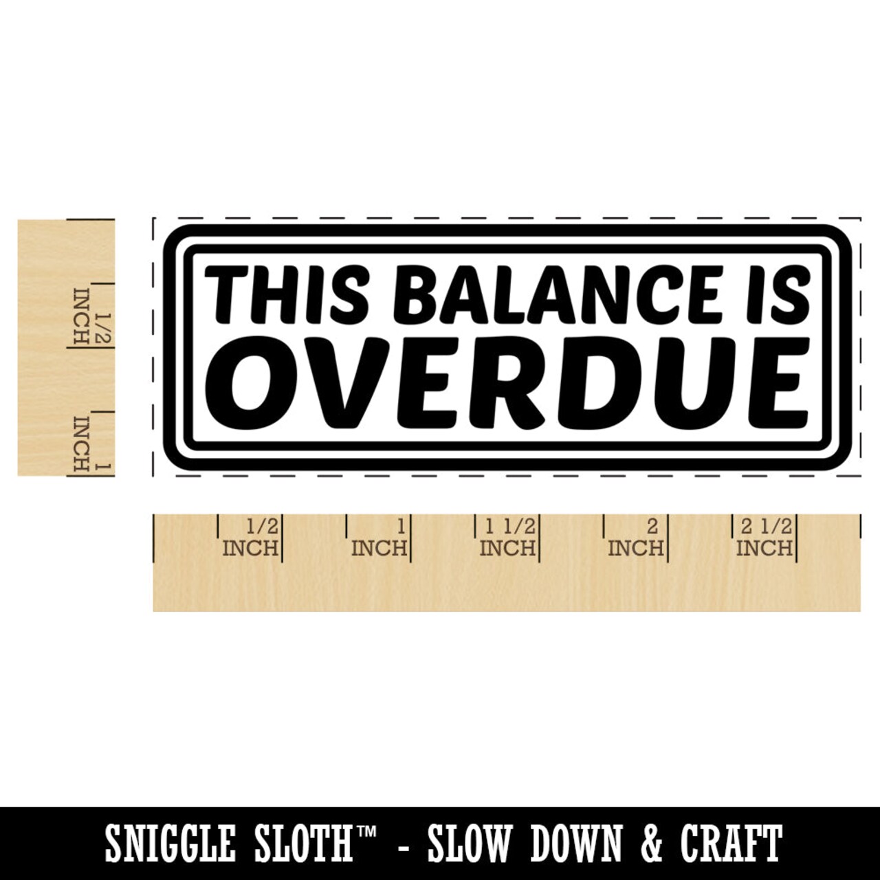 This Balance is Overdue Billing Payment Self-Inking Rubber Stamp Ink Stamper for Business Office